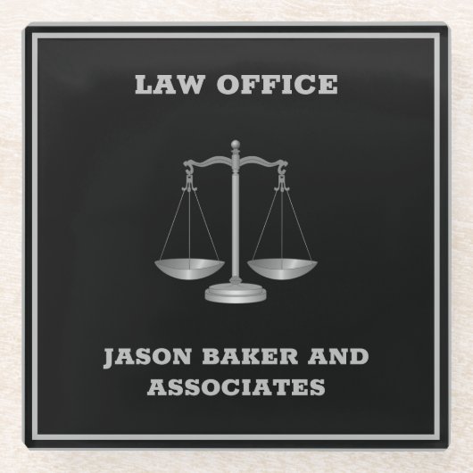 Rechterschaal Glazen Onderzetter (Voorkant)