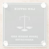 Rechterschaal Glazen Onderzetter (Achterkant)