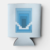 Rechthoek Abstract in blauw Blikjeskoeler (Voorkant)