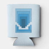 Rechthoek Abstract in blauw Blikjeskoeler (Achterkant)