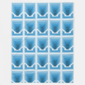 Rechthoek Abstract in blauw Fleece Deken (Voorkant)
