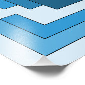 Rechthoek Abstract in blauw Foto Afdruk (Hoek)