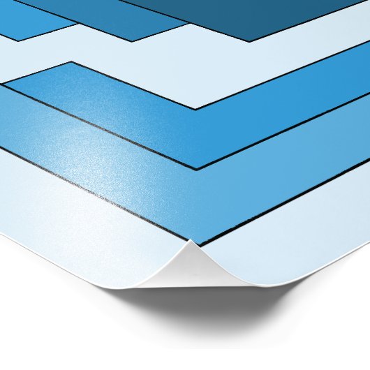 Rechthoek Abstract in blauw Foto Afdruk (Hoek)