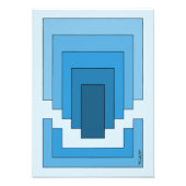 Rechthoek Abstract in blauw Foto Afdruk (Voorkant)