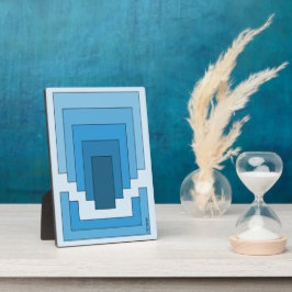 Rechthoek Abstract in blauw Fotoplaat