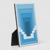 Rechthoek Abstract in blauw Fotoplaat (Zijkant)