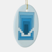 Rechthoek Abstract in blauw Keramisch Ornament (Rechts)