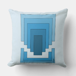 Rechthoek Abstract in blauw Kussen