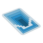 Rechthoek Abstract in blauw Magneet (Rechterzijde)