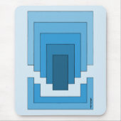 Rechthoek Abstract in blauw Muismat (Voorkant)