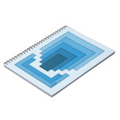 Rechthoek Abstract in blauw Notitieboek (Linkerzijde)