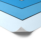 Rechthoek Abstract in blauw Poster (Hoek)