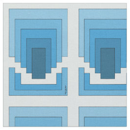 Rechthoek Abstract in blauw Stof