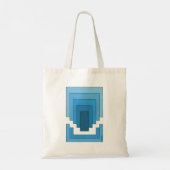 Rechthoek Abstract in blauw Tote Bag (Achterkant)