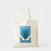 Rechthoek Abstract in blauw Tote Bag (Voorkant)