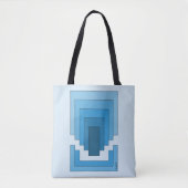 Rechthoek Abstract in blauw Tote Bag (Voorkant)