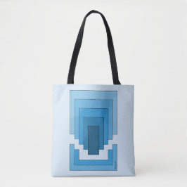 Rechthoek Abstract in blauw Tote Bag