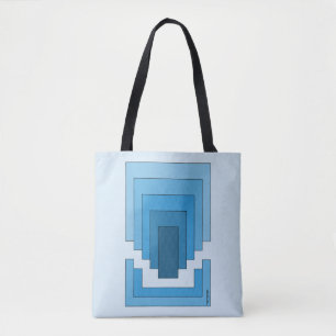 Rechthoek Abstract in blauw Tote Bag