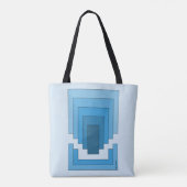 Rechthoek Abstract in blauw Tote Bag (Achterkant)