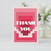 Rechthoek Abstract in rood Bedankkaart (Staand voorkant)