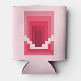 Rechthoek Abstract in rood Blikjeskoeler