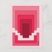 Rechthoek Abstract in rood Briefkaart (Voorkant)