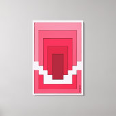 Rechthoek Abstract in rood Canvas Afdruk (Voorkant)