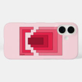 Rechthoek Abstract in rood Case-Mate iPhone Case (Achterkant (horizontaal))
