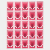Rechthoek Abstract in rood Fleece Deken (Voorkant)
