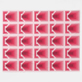 Rechthoek Abstract in rood Fleece Deken (Voorkant (Horizontaal))