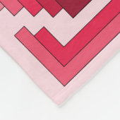 Rechthoek Abstract in rood Fleece Deken (Hoek)