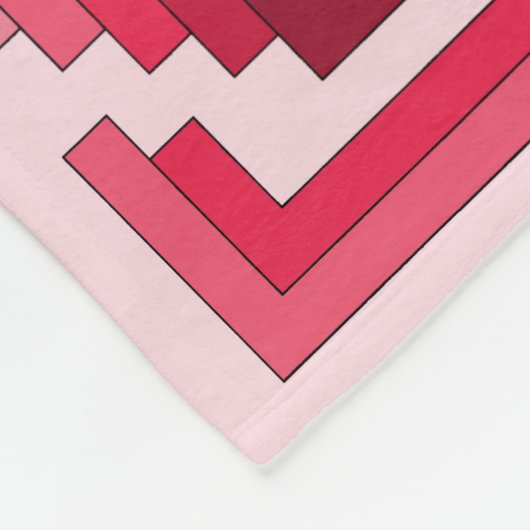 Rechthoek Abstract in rood Fleece Deken (Hoek)