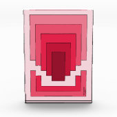 Rechthoek Abstract in rood Fotoblokken (Voorkant)