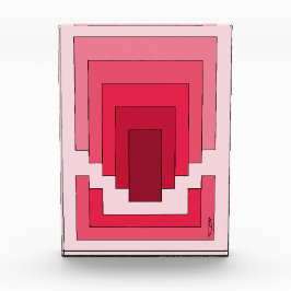 Rechthoek Abstract in rood Fotoblokken