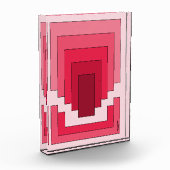 Rechthoek Abstract in rood Fotoblokken (Links)