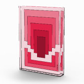 Rechthoek Abstract in rood Fotoblokken (Rechts)