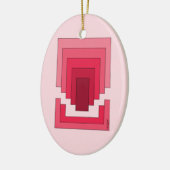 Rechthoek Abstract in rood Keramisch Ornament (Links)