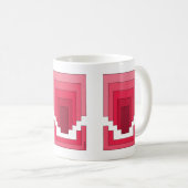 Rechthoek Abstract in rood Koffiemok (Voorkant rechts)