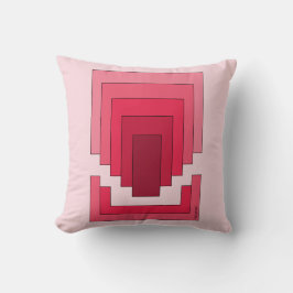 Rechthoek Abstract in rood Kussen