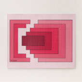Rechthoek Abstract in rood Legpuzzel (Horizontaal)