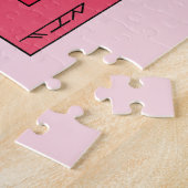 Rechthoek Abstract in rood Legpuzzel (Zijkant)