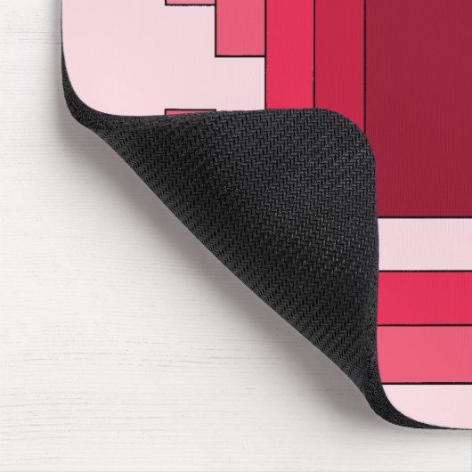 Rechthoek Abstract in rood Muismat (Hoek)