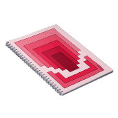 Rechthoek Abstract in rood Notitieboek (Rechterzijde)