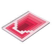 Rechthoek Abstract in rood Notitieboek (Linkerzijde)