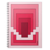 Rechthoek Abstract in rood Notitieboek (Voorkant)