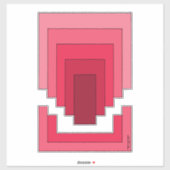 Rechthoek Abstract in rood Sticker (Vel)