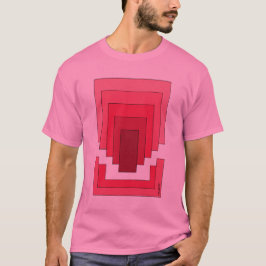 Rechthoek Abstract in rood T-shirt