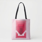 Rechthoek Abstract in rood Tote Bag (Voorkant)