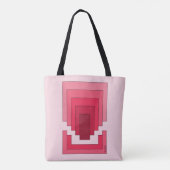 Rechthoek Abstract in rood Tote Bag (Achterkant)