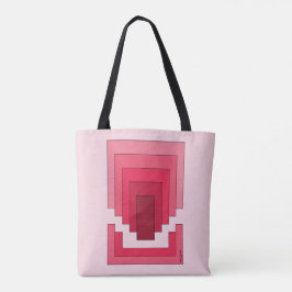 Rechthoek Abstract in rood Tote Bag